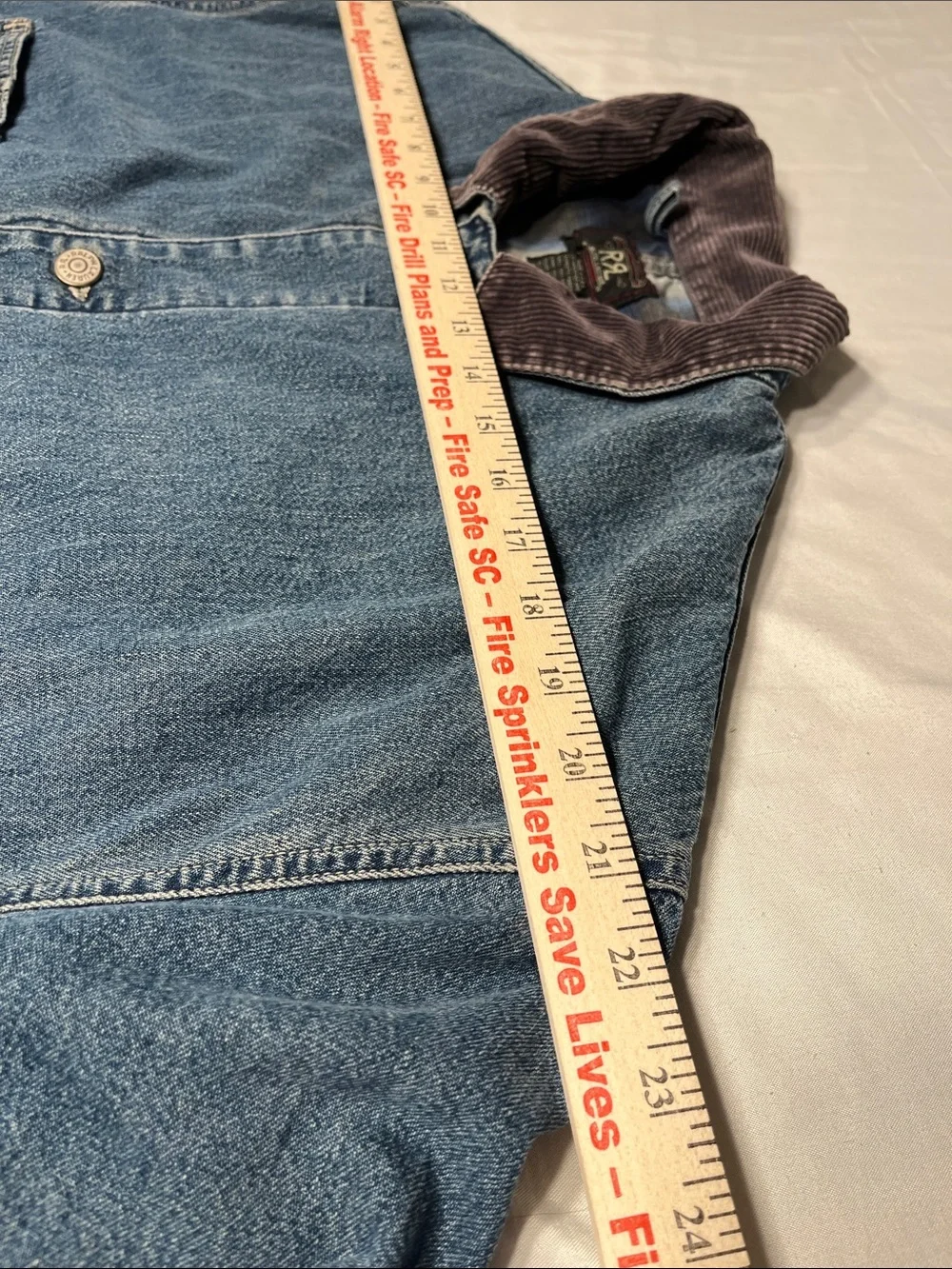 Vintage RRL Double RL Ralph Lauren Denim Chore Jacket USA Made Flannel Lined XL